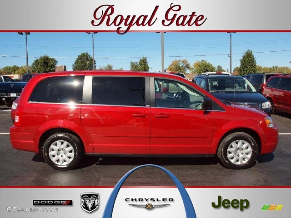 2009 Town & Country LX - Inferno Red Crystal Pearl / Medium Slate Gray/Light Shale photo #1