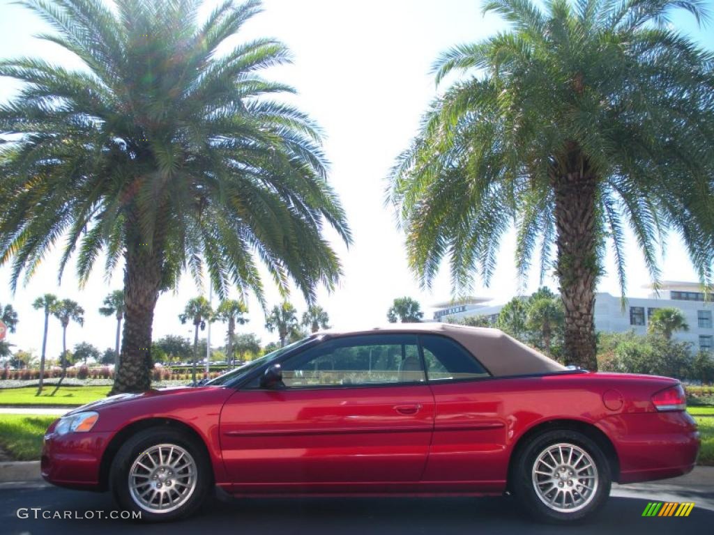 2004 Sebring Touring Convertible - Inferno Red Pearl / Sandstone photo #1
