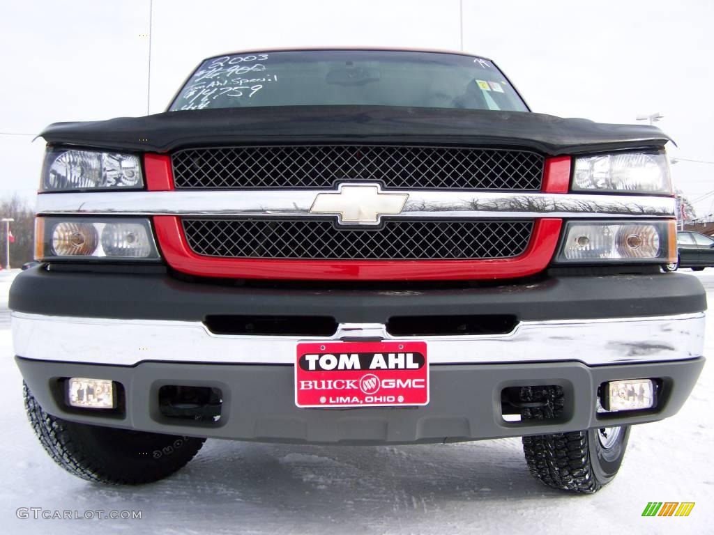 2003 Silverado 1500 Z71 Extended Cab 4x4 - Victory Red / Dark Charcoal photo #3