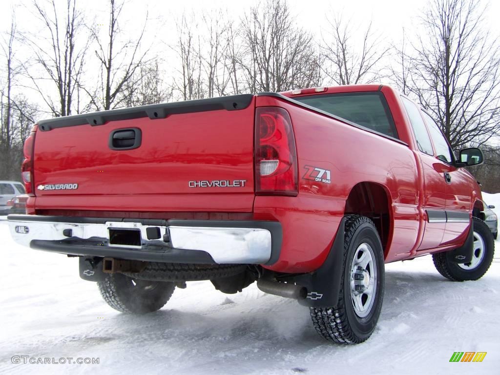 2003 Silverado 1500 Z71 Extended Cab 4x4 - Victory Red / Dark Charcoal photo #5