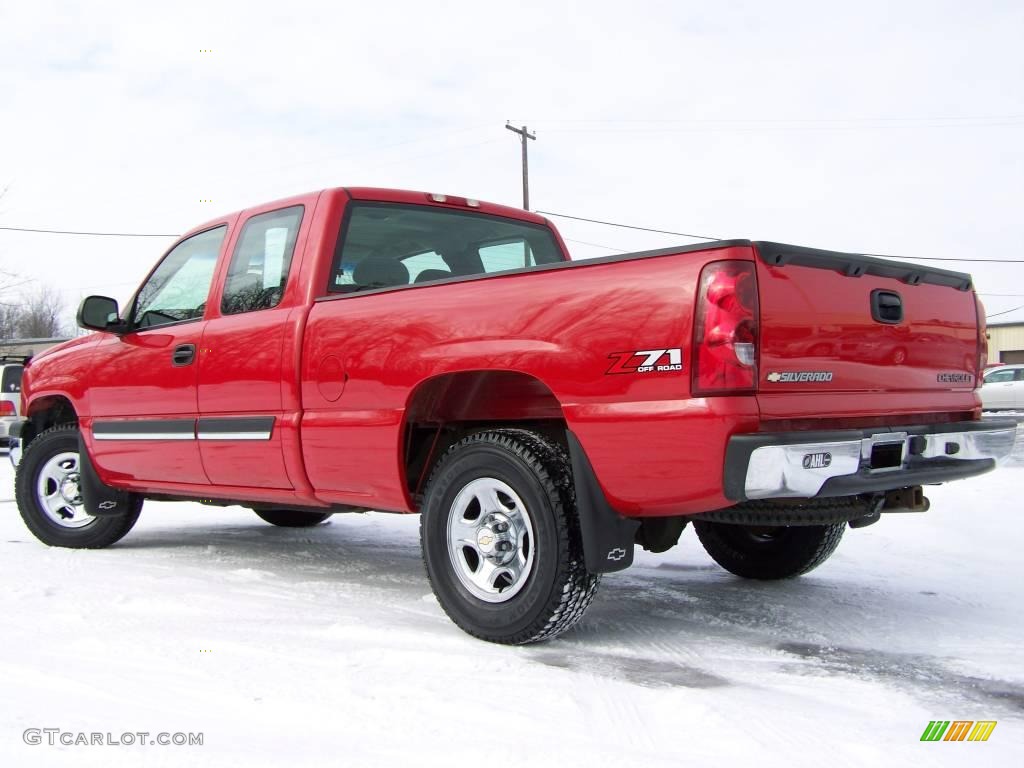 2003 Silverado 1500 Z71 Extended Cab 4x4 - Victory Red / Dark Charcoal photo #7