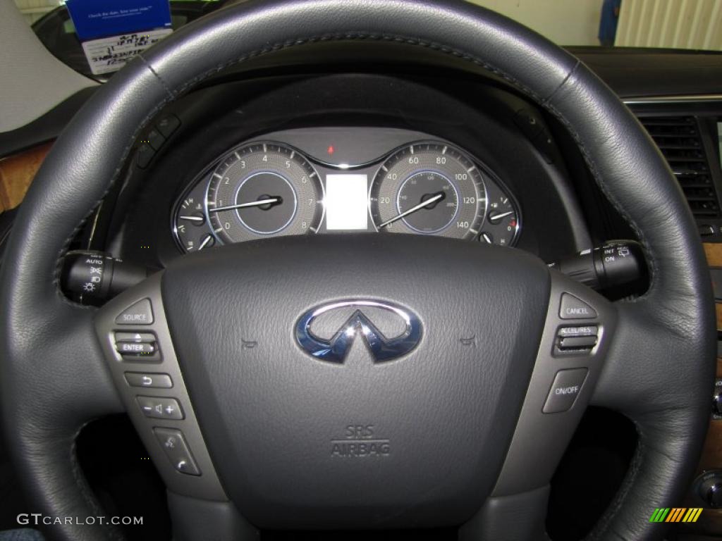 2011 Infiniti QX 56 Graphite Steering Wheel Photo #38253815