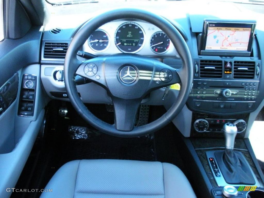 2008 Mercedes-Benz C 350 Sport Grey/Black Dashboard Photo #38255092