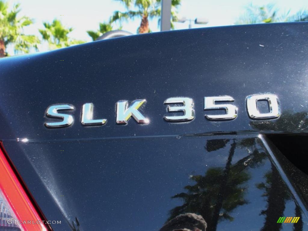 2009 SLK 350 Roadster - Black / Black/Beige photo #14
