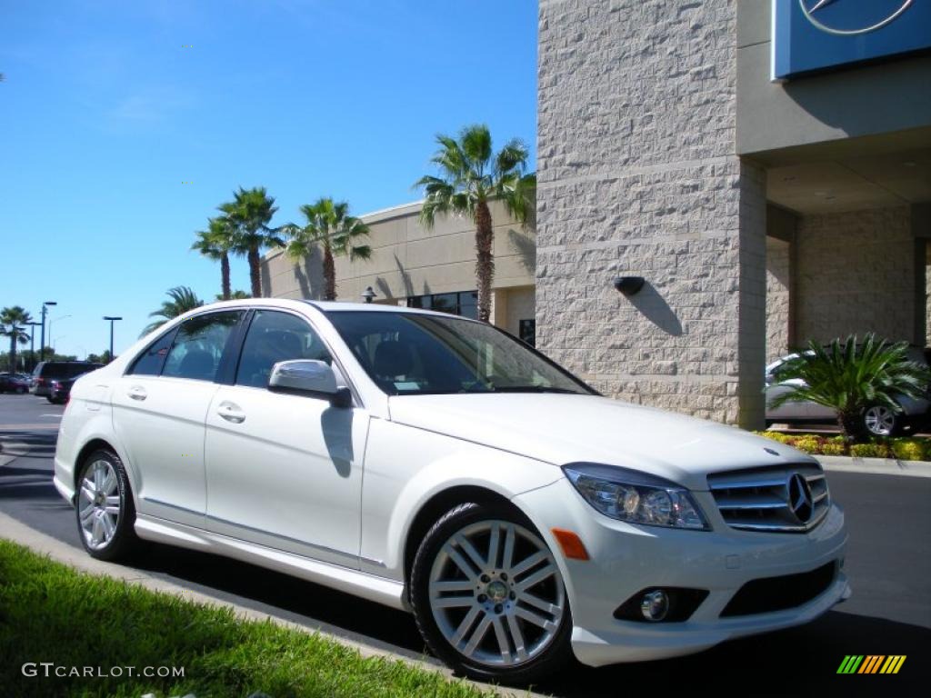 Arctic White 2009 Mercedes-Benz C 300 Sport Exterior Photo #38256959