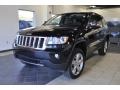 2011 Brilliant Black Crystal Pearl Jeep Grand Cherokee Overland 4x4  photo #2