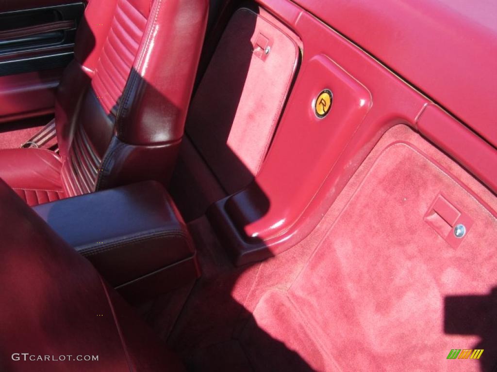 Red Interior 1990 Buick Reatta Convertible Photo #38260295