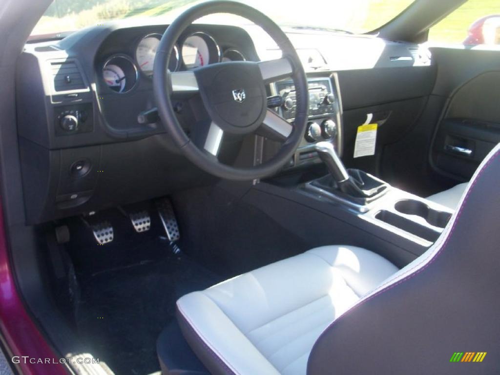 2010 Dodge Challenger R/T Classic Furious Fuchsia Edition Pearl White Leather Dashboard Photo #38262411