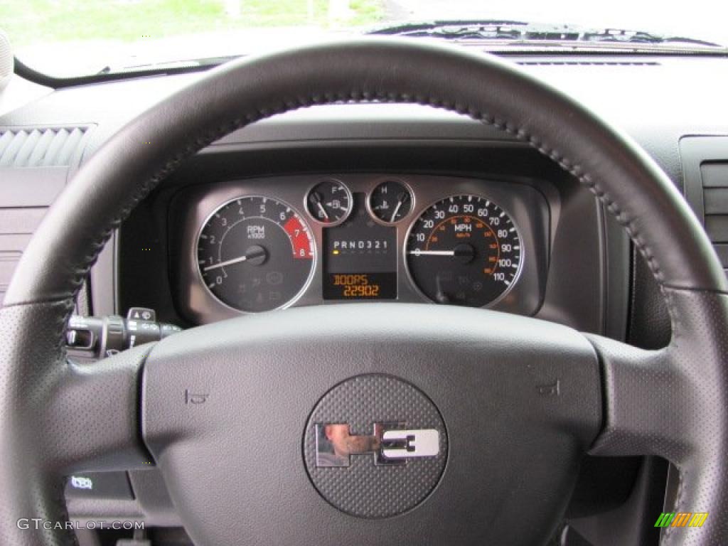 2008 Hummer H3 Standard H3 Model Ebony Black Steering Wheel Photo #38262799