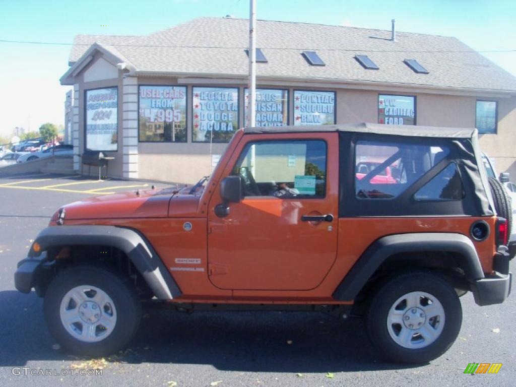 2011 Wrangler Sport 4x4 - Mango Tango Pearl / Black photo #8