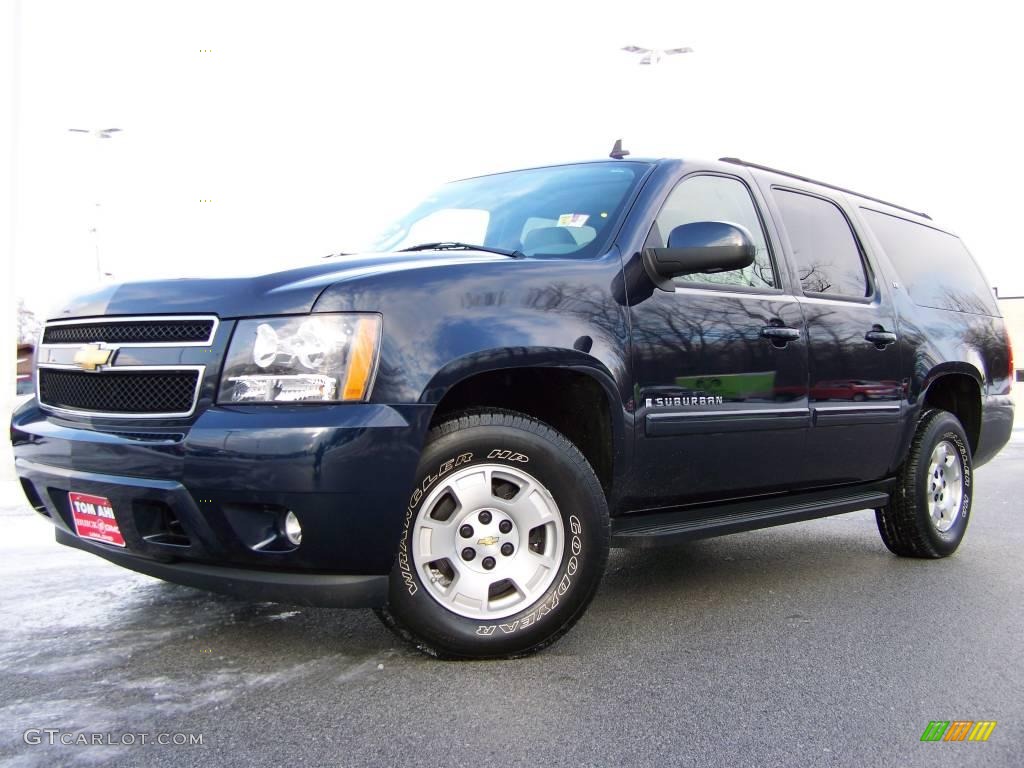 2007 Suburban 1500 LT 4x4 - Dark Blue Metallic / Light Titanium/Dark Titanium photo #1