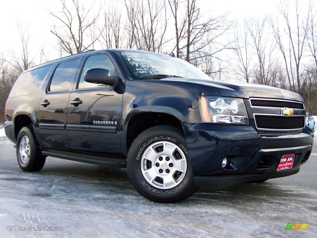 2007 Suburban 1500 LT 4x4 - Dark Blue Metallic / Light Titanium/Dark Titanium photo #8