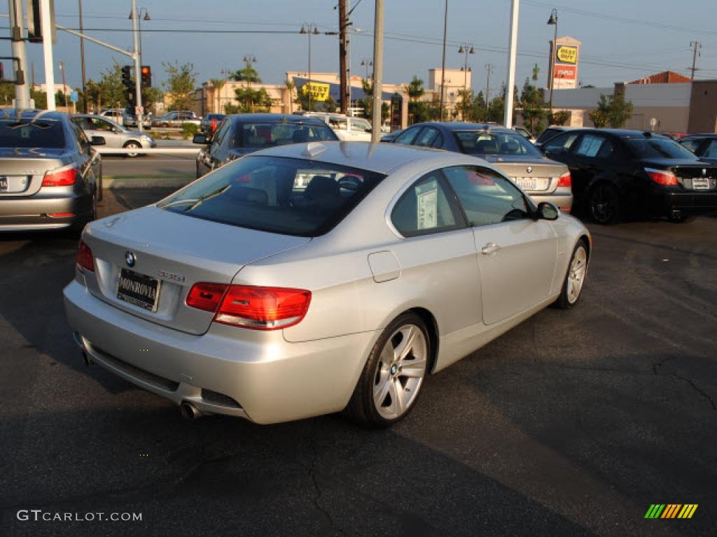 2007 3 Series 335i Coupe - Titanium Silver Metallic / Black photo #7