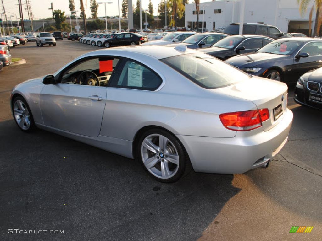 2007 3 Series 335i Coupe - Titanium Silver Metallic / Black photo #10