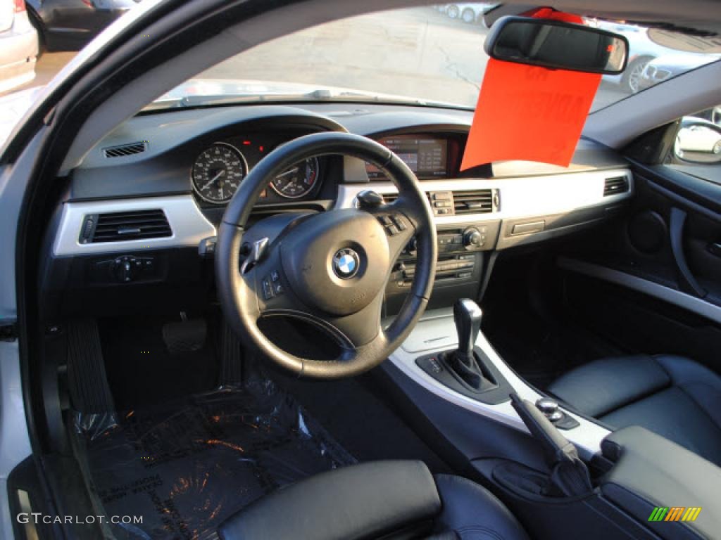 2007 3 Series 335i Coupe - Titanium Silver Metallic / Black photo #13
