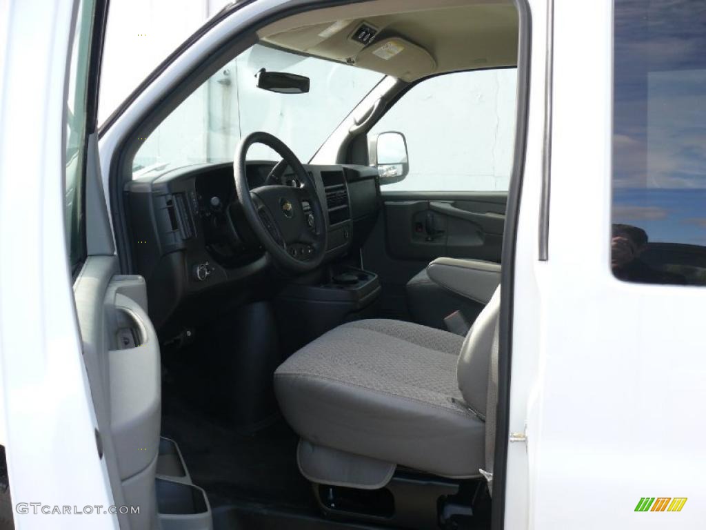 Medium Pewter Interior 2010 Chevrolet Express LT 3500 Extended Passenger Van Photo #38270153