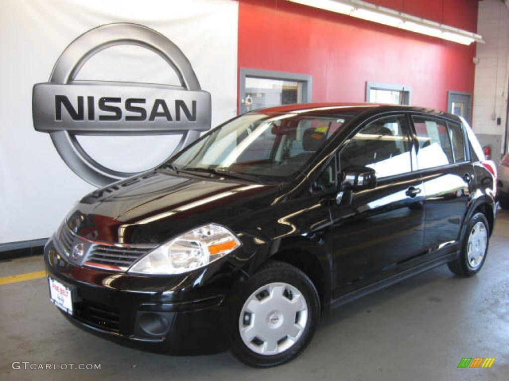 Super Black 2009 Nissan Versa 1.8 S Hatchback Exterior Photo #38271918