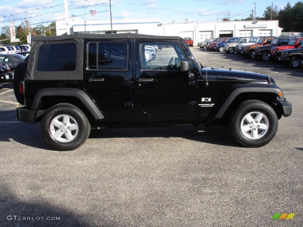 Black 2007 Jeep Wrangler Unlimited X 4x4 Exterior Photo #38271948
