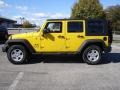 Detonator Yellow 2008 Jeep Wrangler Unlimited X 4x4 Exterior