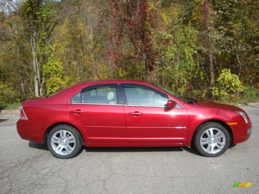 2006 Fusion SEL V6 - Redfire Metallic / Camel photo #1