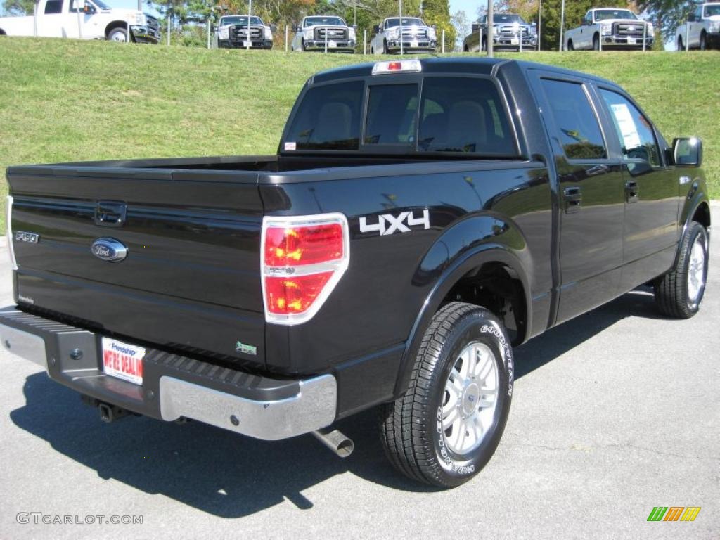 2010 F150 Lariat SuperCrew 4x4 - Tuxedo Black / Tan photo #6