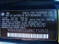 2008 BMW 5 Series 550i Sedan Info Tag