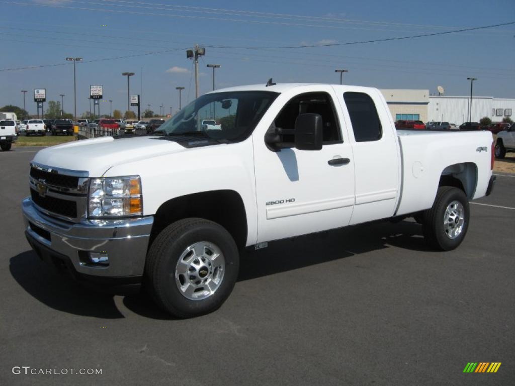 2011 Silverado 2500HD LT Extended Cab 4x4 - Summit White / Ebony photo #1