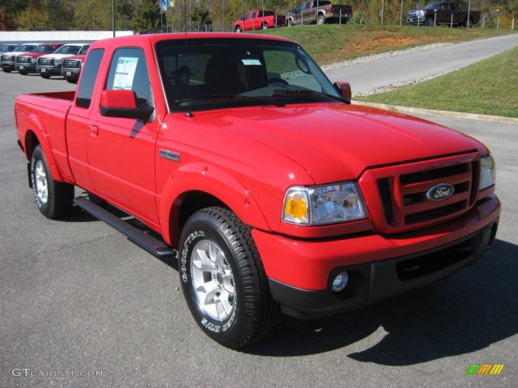 2011 Ranger Sport SuperCab 4x4 - Torch Red / Medium Dark Flint photo #4