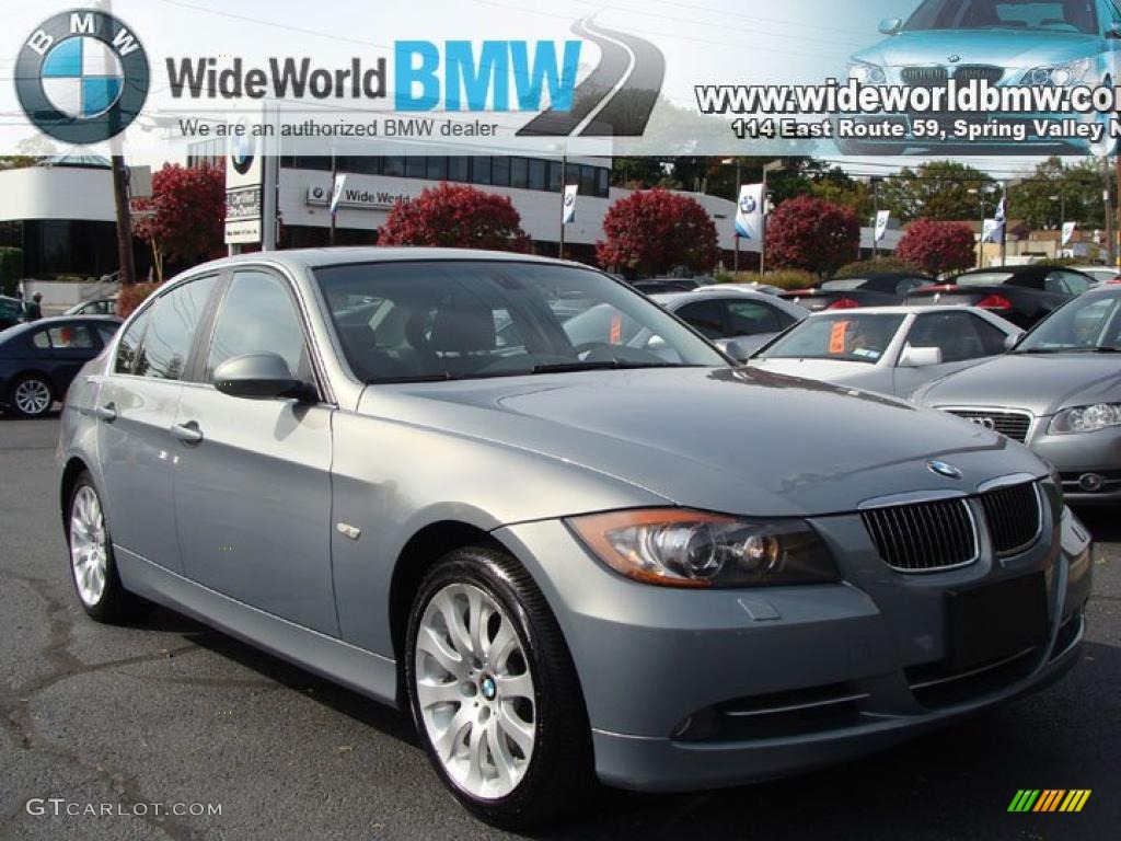 2007 3 Series 335xi Sedan - Arctic Metallic / Black photo #3