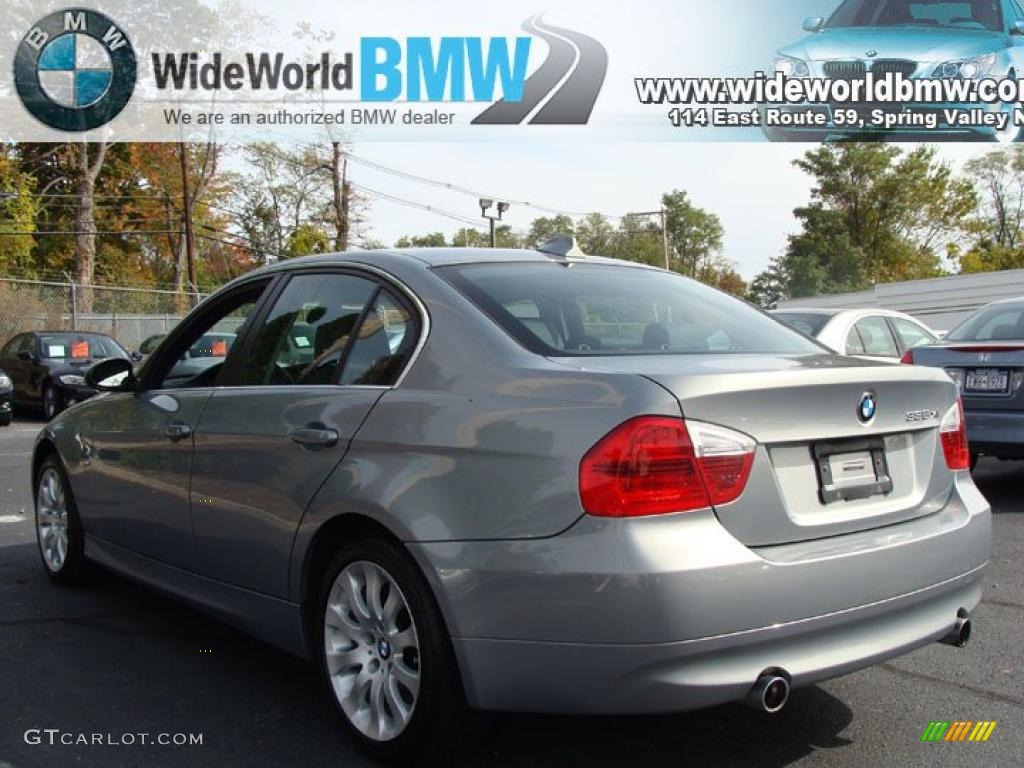 2007 3 Series 335xi Sedan - Arctic Metallic / Black photo #6