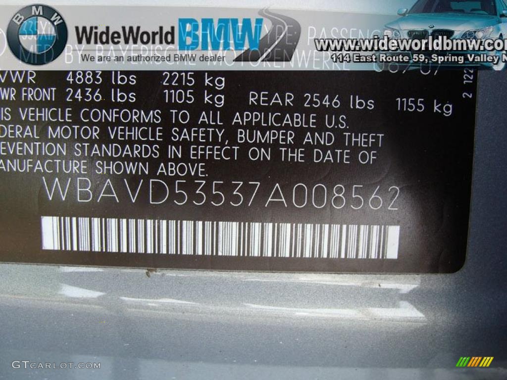 2007 3 Series 335xi Sedan - Arctic Metallic / Black photo #16