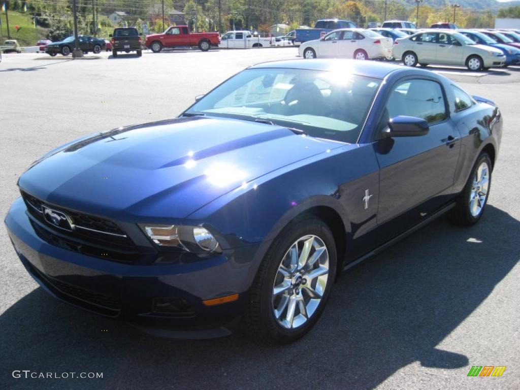 2011 Mustang V6 Premium Coupe - Kona Blue Metallic / Stone photo #2