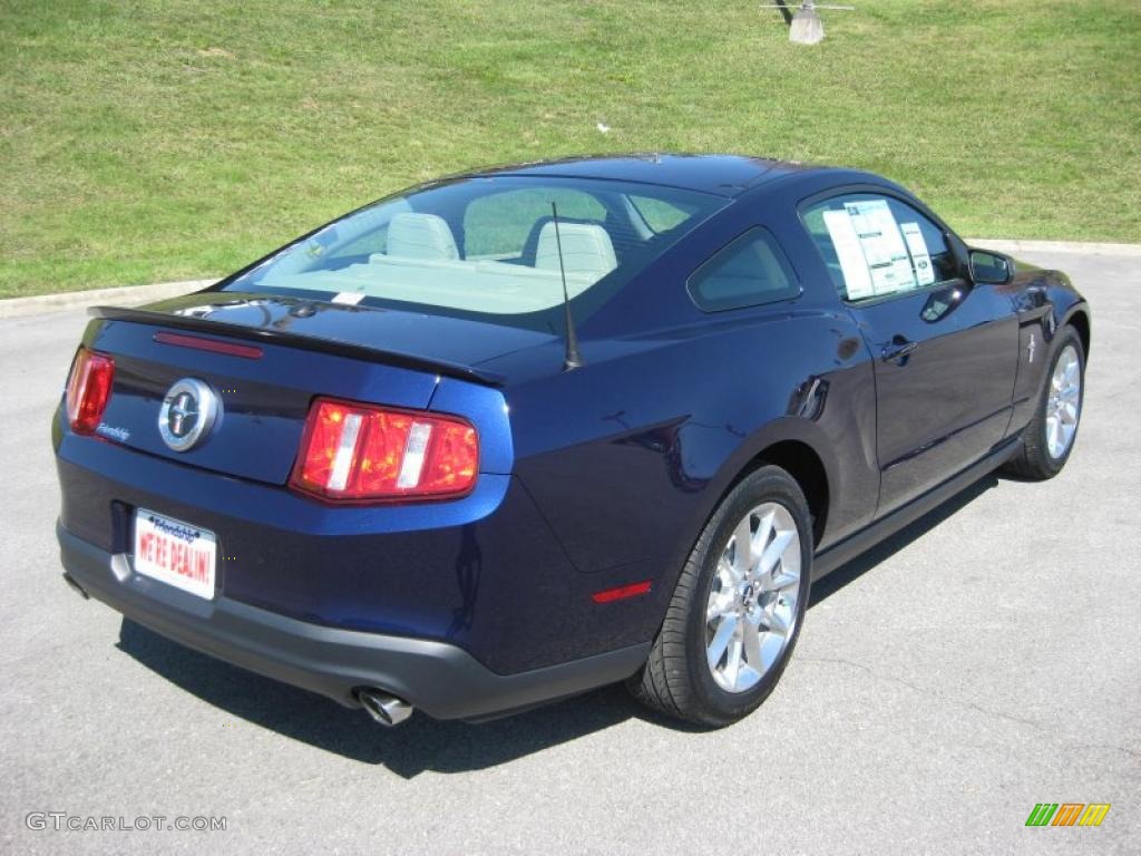 2011 Mustang V6 Premium Coupe - Kona Blue Metallic / Stone photo #6