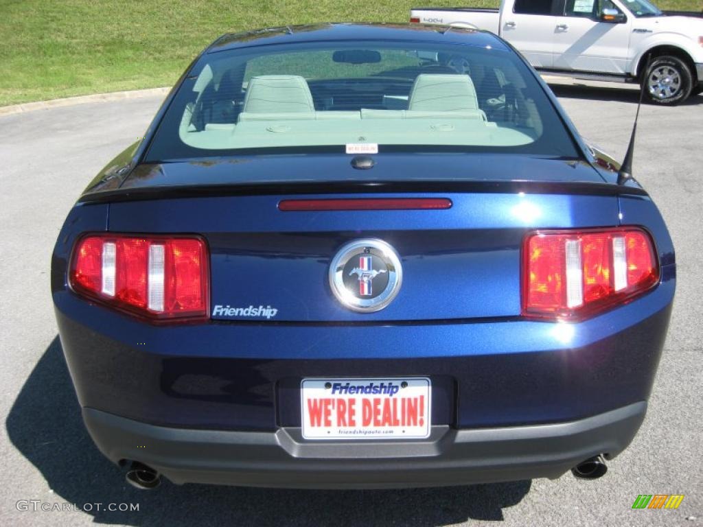2011 Mustang V6 Premium Coupe - Kona Blue Metallic / Stone photo #7