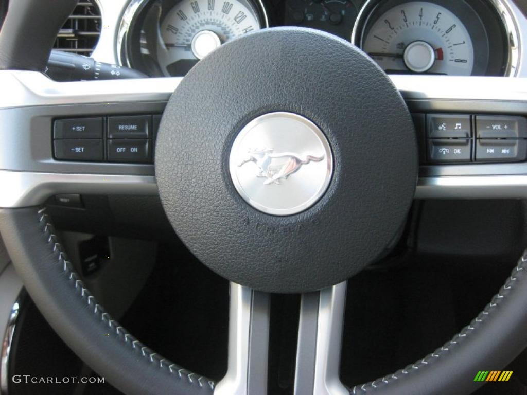 2011 Mustang V6 Premium Coupe - Kona Blue Metallic / Stone photo #22