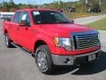 2010 Vermillion Red Ford F150 XLT SuperCrew 4x4  photo #4