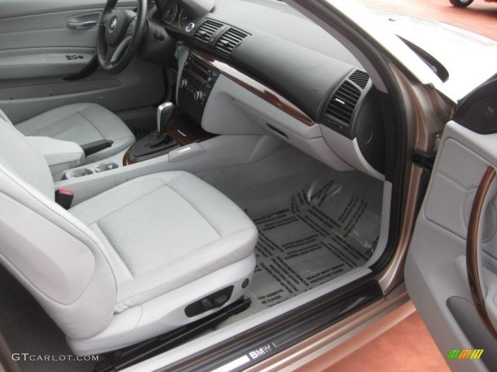 Grey Interior 2008 BMW 1 Series 128i Coupe Photo #38281700
