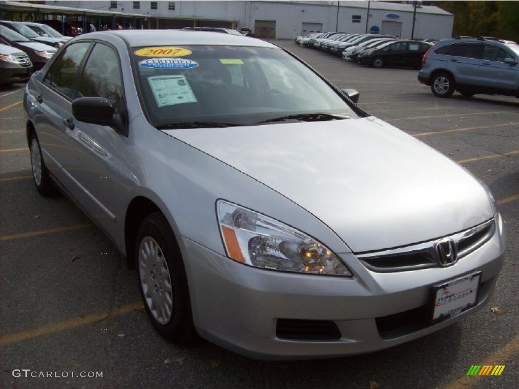 2007 Accord Value Package Sedan - Alabaster Silver Metallic / Black photo #1