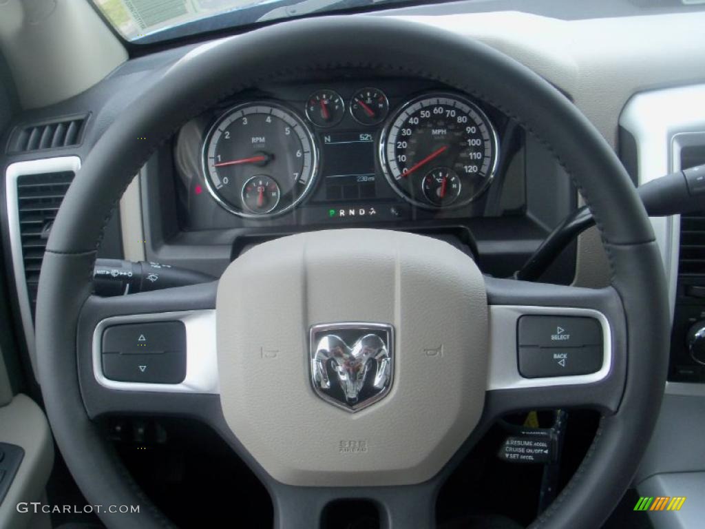 2011 Dodge Ram 2500 HD SLT Crew Cab 4x4 Dark Slate/Medium Graystone Steering Wheel Photo #38283644