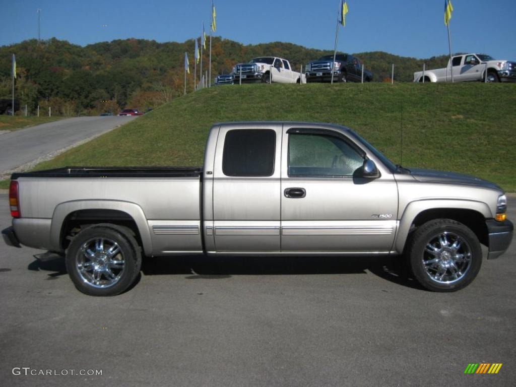 2002 Silverado 1500 LT Extended Cab 4x4 - Light Pewter Metallic / Graphite Gray photo #5