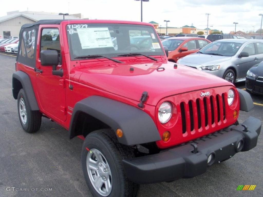 2011 Wrangler Sport 4x4 - Flame Red / Black photo #13