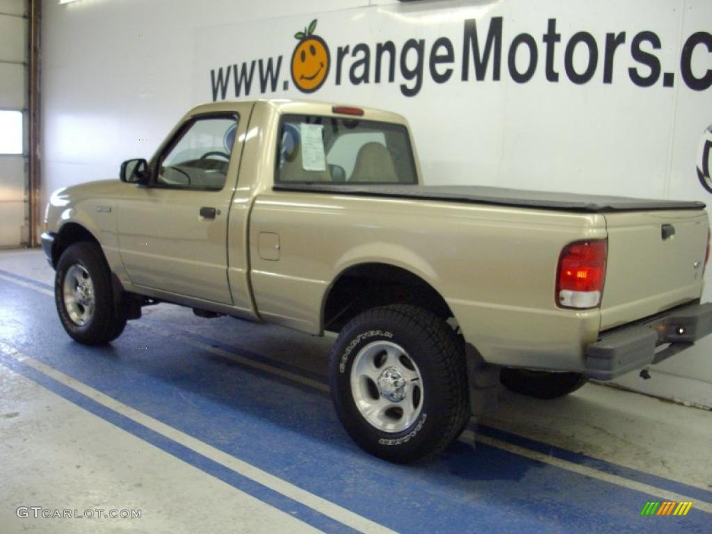 2000 Ranger XL Regular Cab - Harvest Gold Metallic / Medium Prairie Tan photo #4
