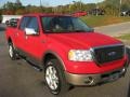 2006 Bright Red Ford F150 Lariat SuperCrew 4x4  photo #4
