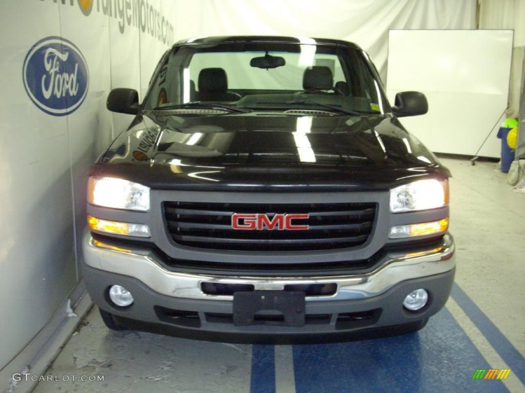 2006 Sierra 1500 Regular Cab 4x4 - Onyx Black / Dark Pewter photo #3