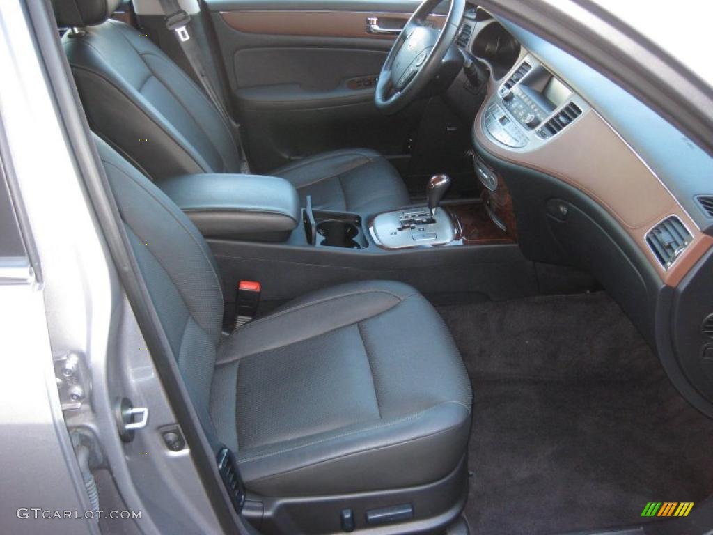 Black Interior 2009 Hyundai Genesis 3.8 Sedan Photo #38285128