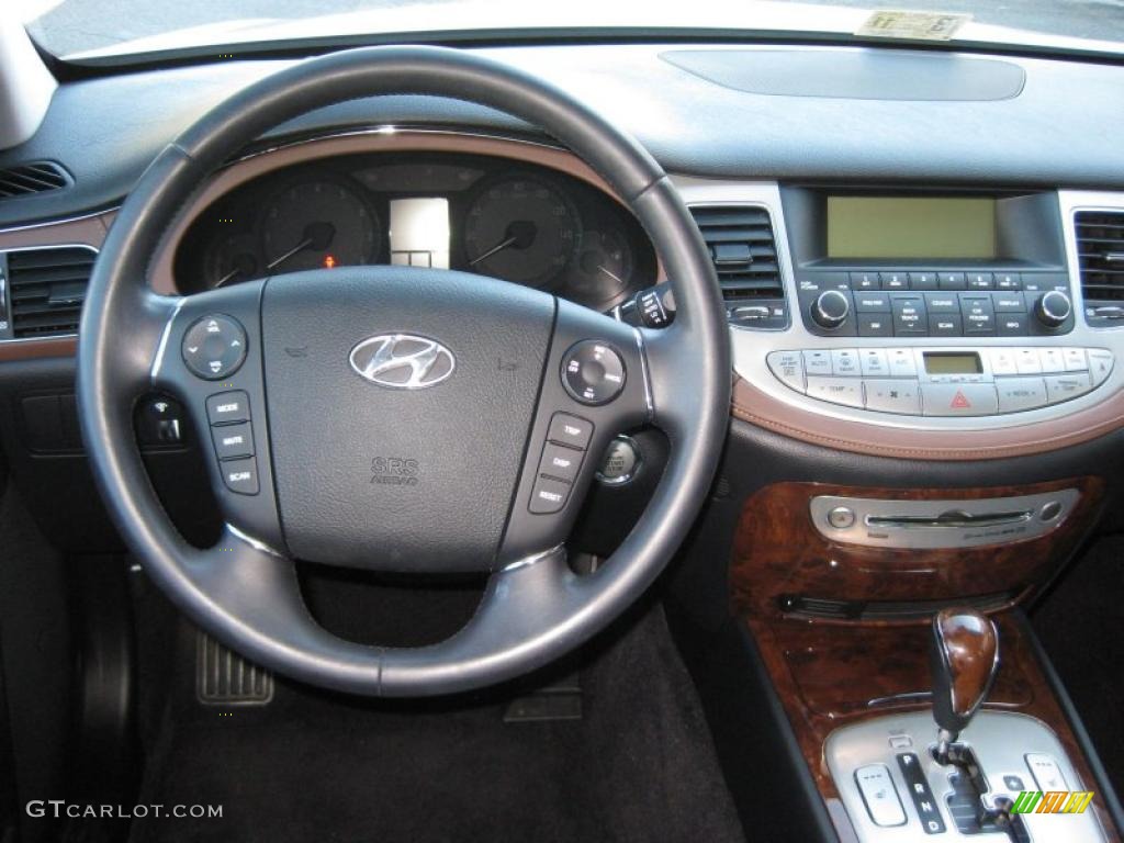 Black Interior 2009 Hyundai Genesis 3.8 Sedan Photo #38285240