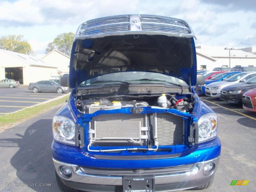 2008 Ram 1500 Big Horn Edition Quad Cab 4x4 - Electric Blue Pearl / Medium Slate Gray photo #16