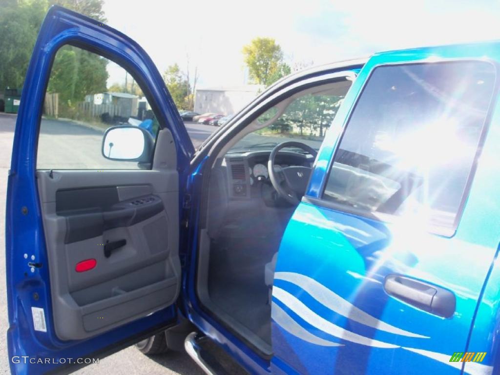 2008 Ram 1500 Big Horn Edition Quad Cab 4x4 - Electric Blue Pearl / Medium Slate Gray photo #19
