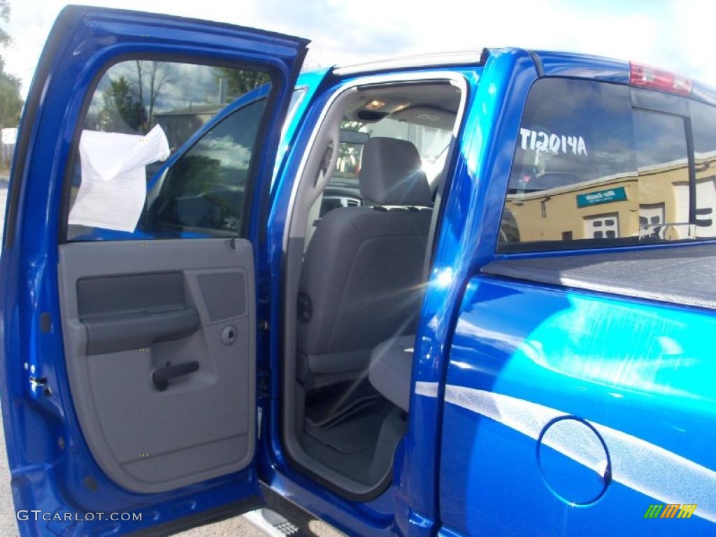 2008 Ram 1500 Big Horn Edition Quad Cab 4x4 - Electric Blue Pearl / Medium Slate Gray photo #20
