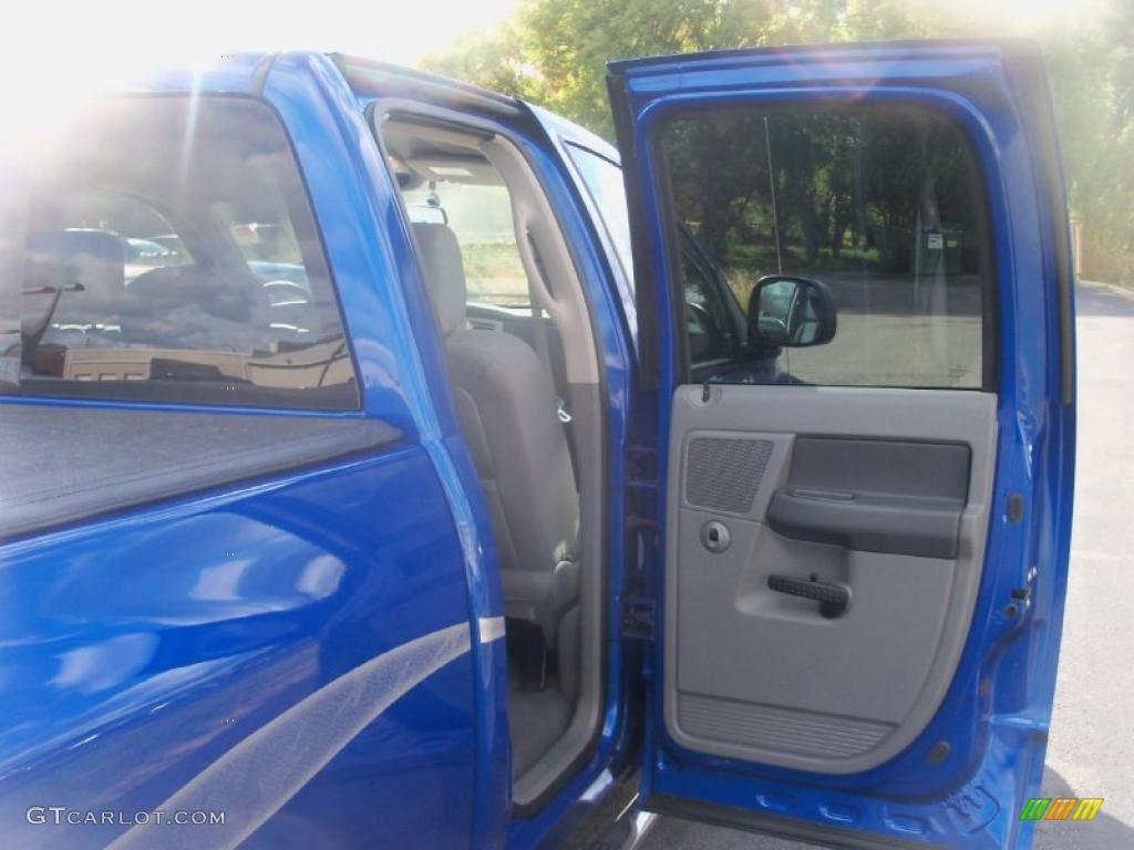 2008 Ram 1500 Big Horn Edition Quad Cab 4x4 - Electric Blue Pearl / Medium Slate Gray photo #21